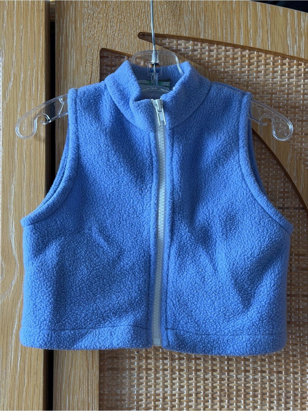 Cozy Kids Light Blue Fleece Vest with Full Zip